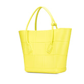 ボッテガヴェネタ ザ アルコ トートバッグ ショルダーバッグ グリーン系 黄緑 ラバー レディース BOTTEGAVENETA 【中古】